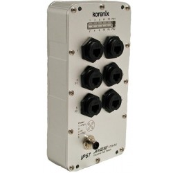 IP67 Unmanaged 6-Port Switch - 10/100 RJ45, 12-48VDC