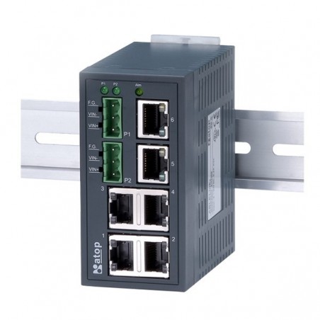 6 portar 10 / 100Mbit-omkopplare RJ45, okontrollerad