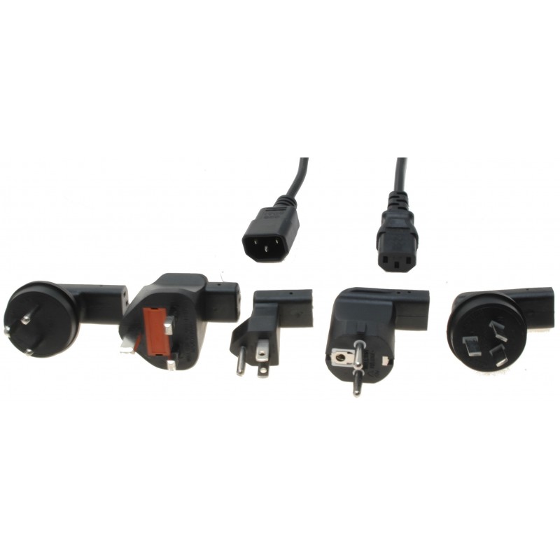 Universal powerkabel med 5 adaptereforNetledninger