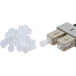 Dust cap for SC fiber connector for cable
