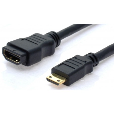HDMI-förlängningskabel - 4K - mini HDMI hane till HDMI hona V1.4 - 2 meter