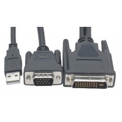 EVC adapterkabel, VGA han + USB - M1-D hanforCables / Connectors