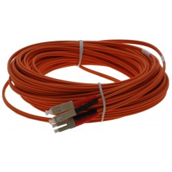 Durable 25m Armored Multi-Mode Fiber Cable - Red SC-LC