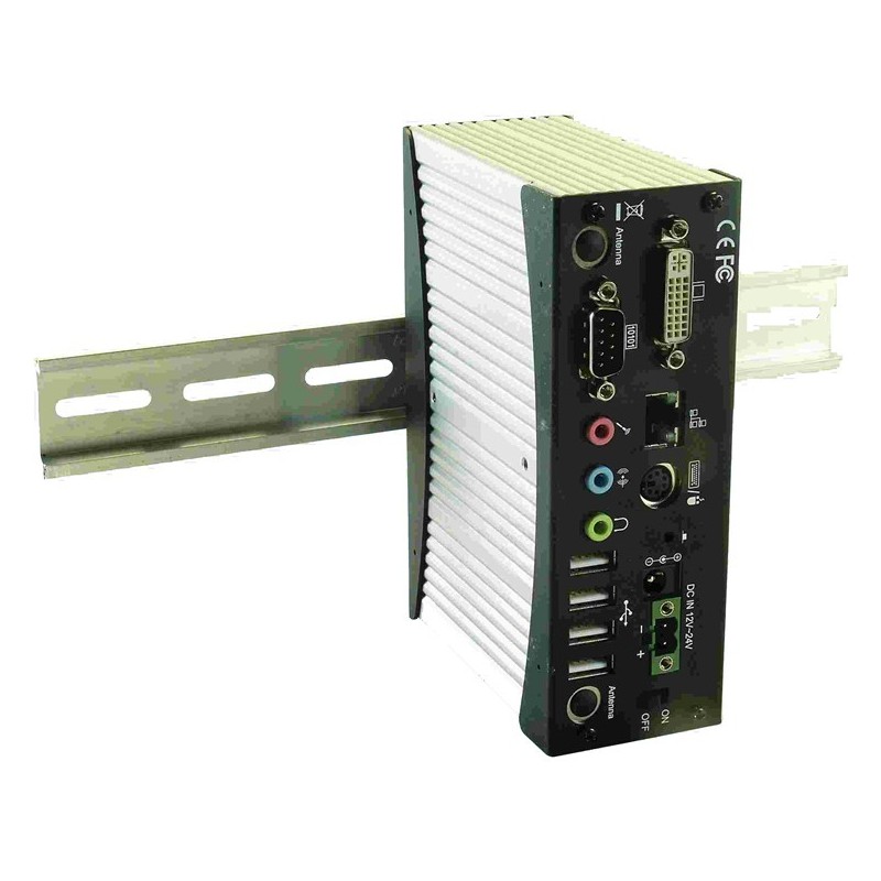 Embedded mini PC for DIN rail mounting - 3½ ATOM N2600, USB, RS232, 485, CAN