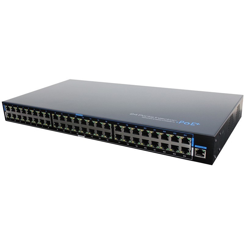 24-ports 10 100Mbit PoE mid-span injectorforInjector