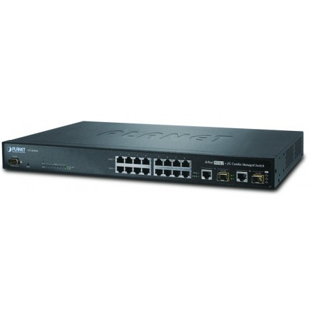 Ethernet över 2-trådar med 8-portars VDSL2-omvandlare, upp till 1 km. Inbyggd 8-portars switch, 2 x SFP