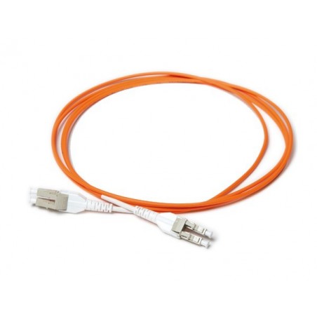 Uniboot fiberkabel Multi-mode, LC-LC, 1m, 50 / 125my, Orange, LSFRZH, Duplex