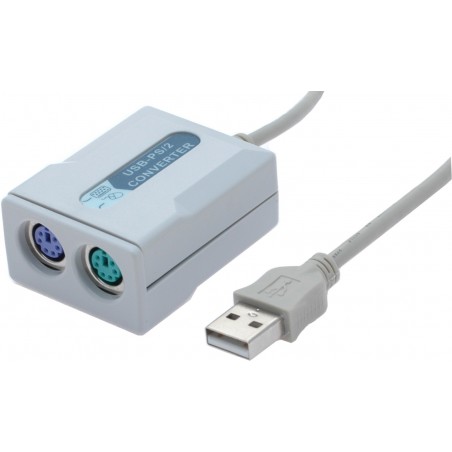 Adapter PS2-mus och tangentbord till USB-omvandlare. Rekommenderas av våra tekniker Fungerar med i stort sett allt