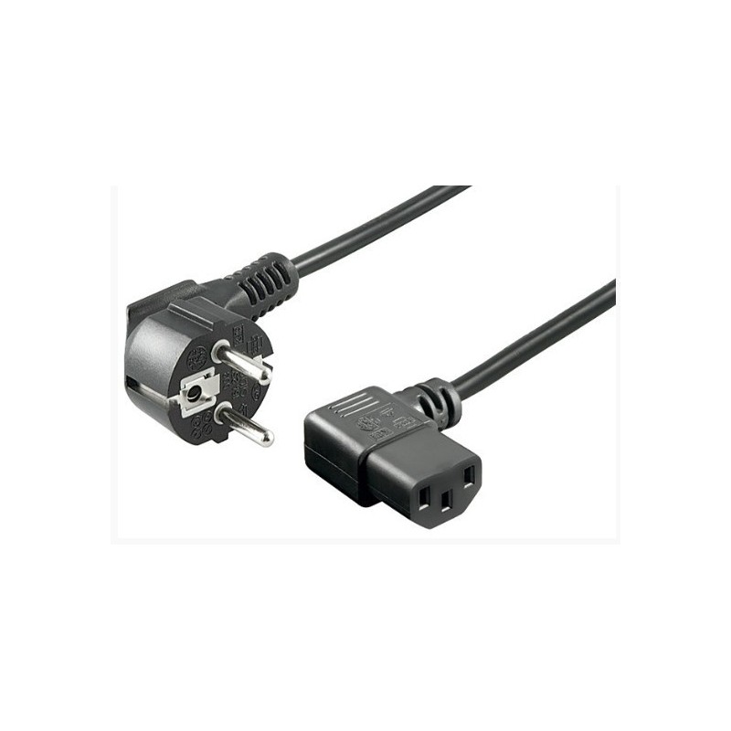 Schuko power cable angled C13