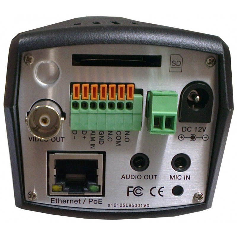 Inomhus 5mp IP WiFi / LAN-boxkamera. Kan spela in på SD-kort