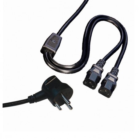 Nätsladden split kabel från Schoko 2 x C13 hona