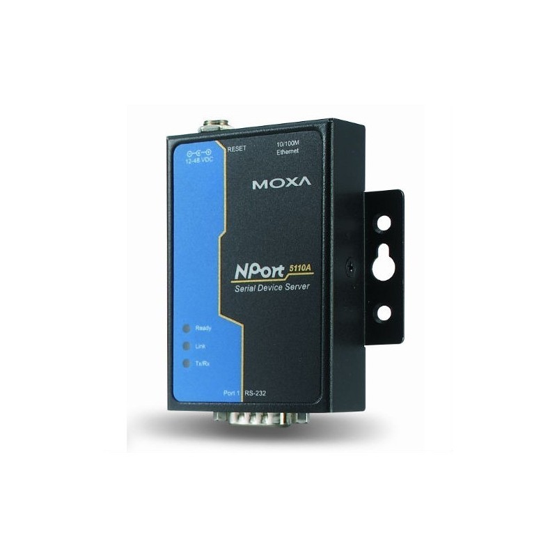 1 serielportserver RS232 port, MOXA Nport 5110A.