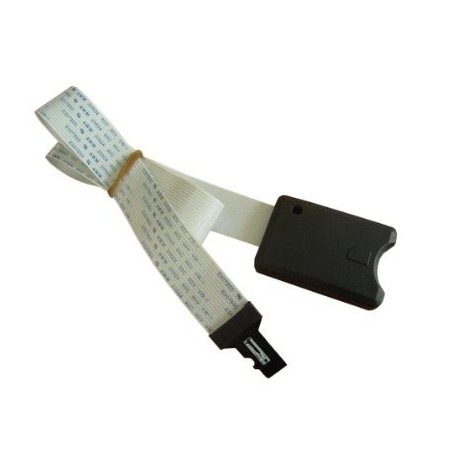 Micro SD-kabel - Han för SD Hun - 48cm Flat kabel - Binär Teknik AB