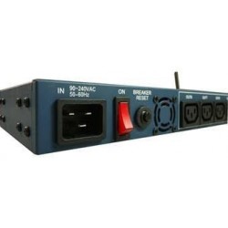 Switch on and off power strip for equipment via LAN/WiFi (Network) - 8 x 240VAC. Web based PDU