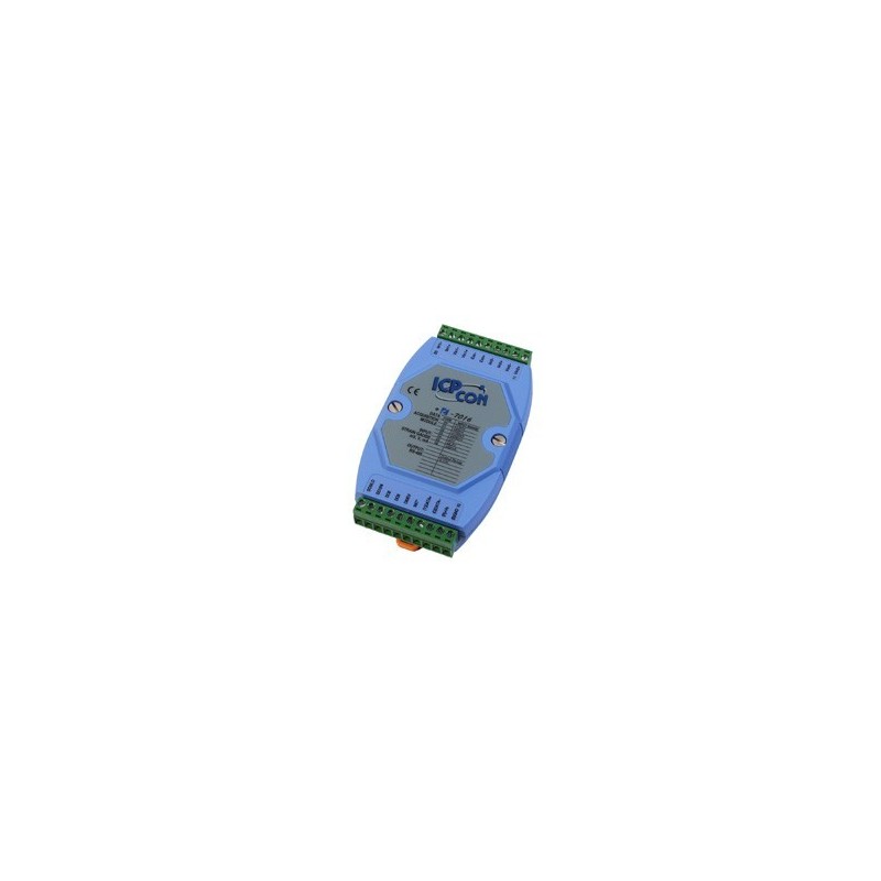 ICP DAS I-7016 Module with 2 x analog input for strain gauge 4-wire, 1 x excitation OUT 0 - + 10VDC, 1 x DI and 4 x Do, RS485
