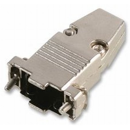 Slida för DB9-kontakt, plast, slitsad skruv, tunn typ