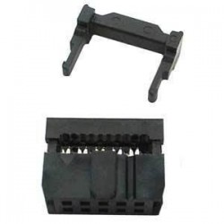 Løse IDC10 stik til fladkabler, 10 pins FC hun.forLøse stik med kappe