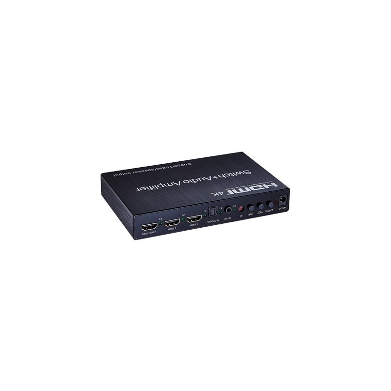 3-portars HDMI-switch med KVM-ljudswitch