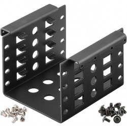 4x 2½\"HDD på en dobbelt 3½\" plforHDD adaptere og tilbehør