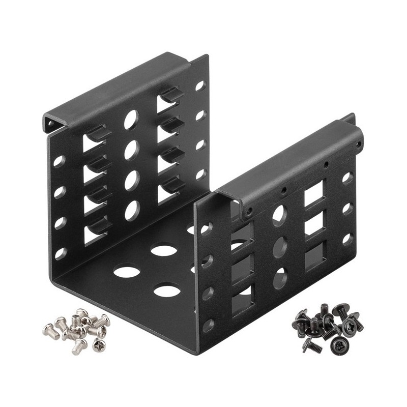 4x 2½\"HDD på en dobbelt 3½\" plforHDD adaptere og tilbehør