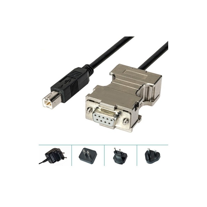 RS232 for USB Adapter Cable - USB Printer Connects to RS232 Port - DB9 She and USB B Han