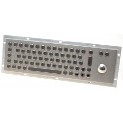 Metal keyboard for installation with Track Ball Stainless steel IP65 USB