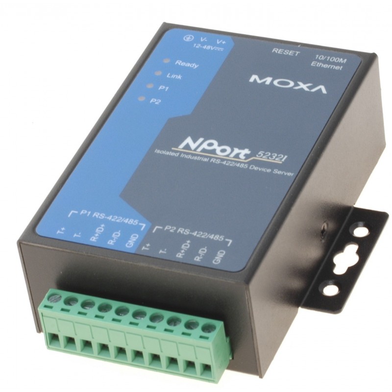 MOXA NP5232I 2 X RS422 / 485 optoisoleret serielportserverforSeriel...