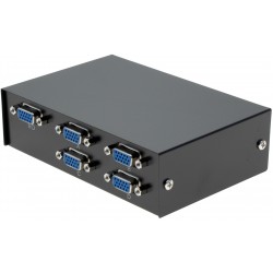 4 ports VGA manual switch box. 5 x DB15HD female. mechanical switch