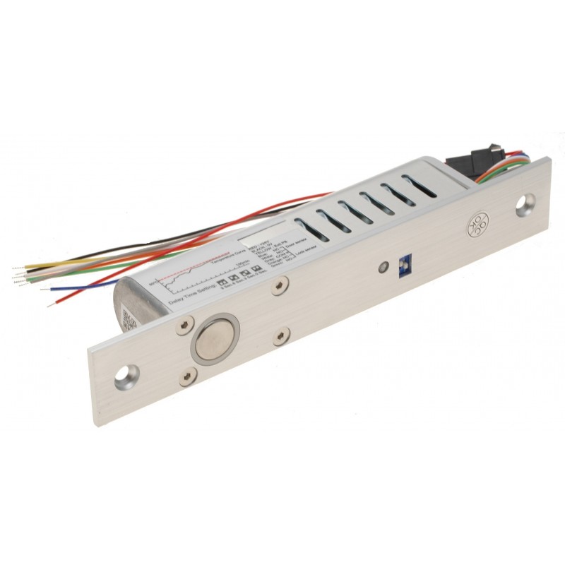 24V Bolt lock for door frame - Electric with lockguide 1000kg holding force