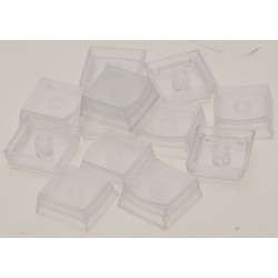 X-KEYS XK-A-548-R - Loose square keyboard keys. Transparent/ transparent