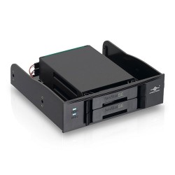 5 1/4 Hard Drive Bay för 2x2½ SSD- eller HDD-skivor, med SATA-gränssnitt Hot Swap Support-Danbit A / S