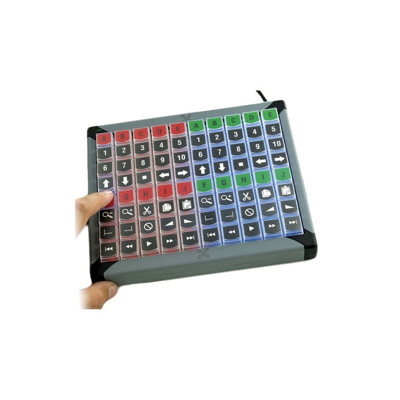 X-KEYS XK-0980-UBK80-R, USB keyboard with 80 programmable keys and built-in LED light