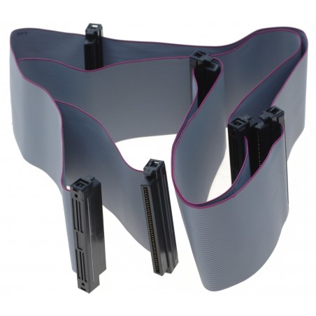 Platt kabel med 6 x CEN 80 hona, 1,2 meter