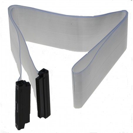 SCSI Flat kabel Centronics 80 hona-hona, Teflon, transparent, 1 meter