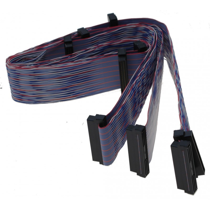 Fladkabel med 8 x DB68 han stik, parsnoet, 1 meterforSCSI kabler