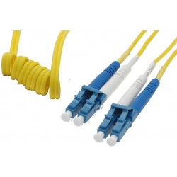 Easybend (Flexible) Fiber cable, single mode LC-LC, 50m, 9 / 125my, Yellow, LSZH, Duplex