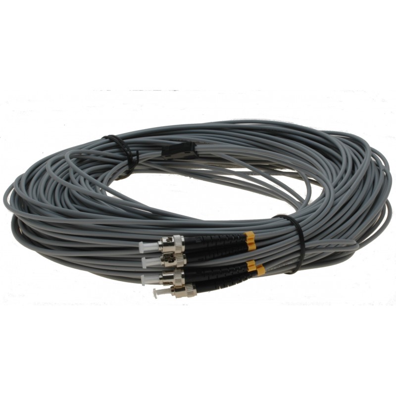 Armored fiber cable Single mode, SC-SC, 70m, 9 / 125my, 4 Core, Black, LSZH