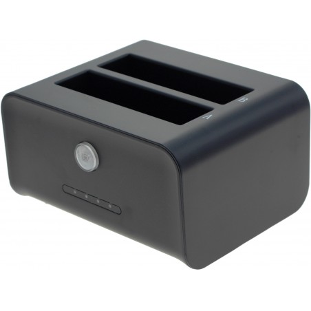 Hårddisk-kopiator - 2 x SATA 3½ - USB 3.0-gränssnitt (fristående enhet)