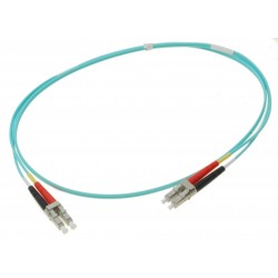 High-Quality OM3 Duplex Fiber Cable LC-LC, 50m, Aqua Color
