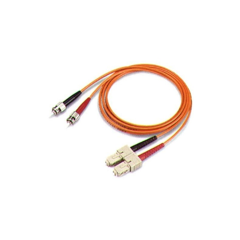 10m ST / SC multi mode converter fiber cable, LSZH, duplex - DANBIT