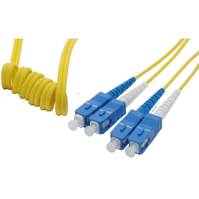 Easybend (Flexible) Fiber Cable, Single Mode, SC-SC, 0.5m, 9 / 125my, Yellow, LSZH, Duplex