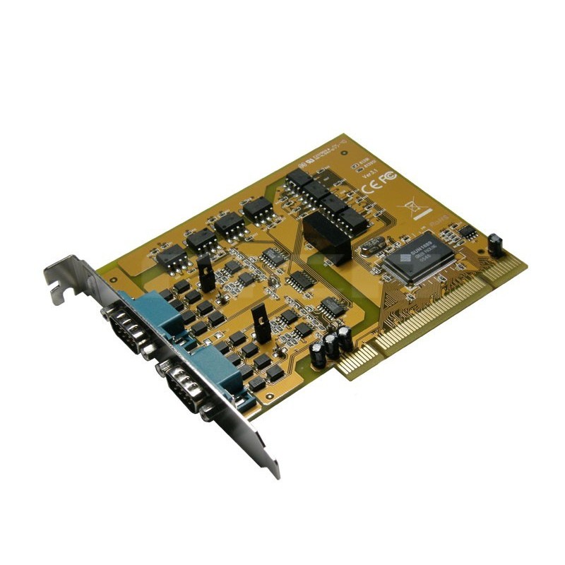 PCI card 2 x RS422/485, optoisolated, DOS, WIN 98, WIN, NT support SUNIX 8139SI
