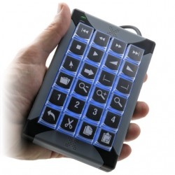 X-keys XK-24-USB-R, 24 key keyboard programmable - HID, macro to 1000 seats, USB, backlit