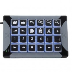 X-keys XK-24-USB-R, 24 key keyboard programmable - HID, macro to 1000 seats, USB, backlit