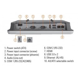 8.4\" Panel PC blæserløs, Touch, 2xCOM, N3060(up to 2.48GHz)forEmbe...