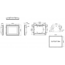 8.4\" Panel PC blæserløs, Touch, 2xCOM, N3060(up to 2.48GHz)forEmbe...
