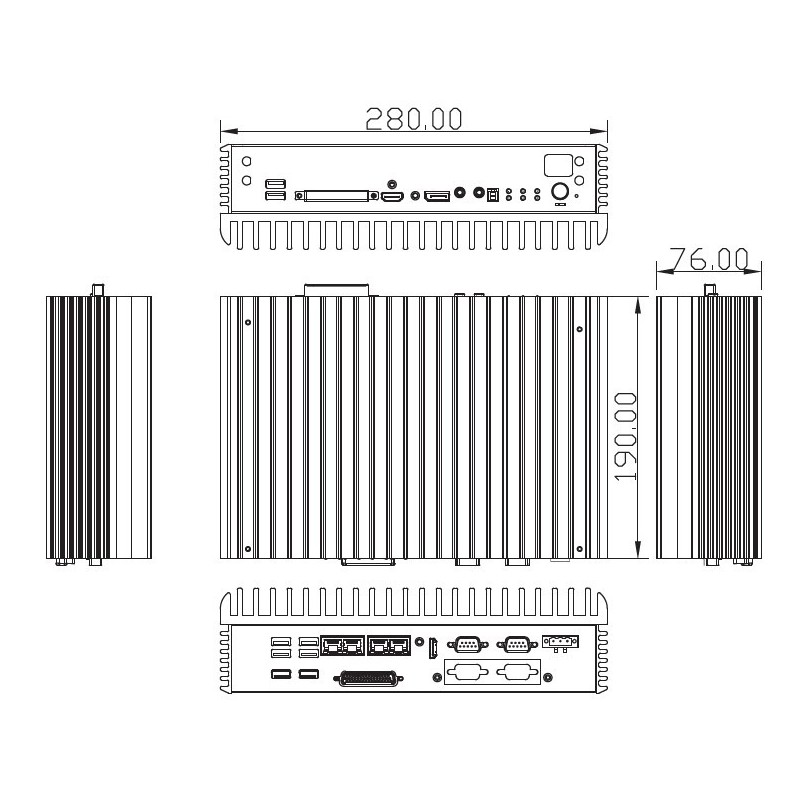 Embedded PC i3/i5/i7, Celeron, 2 x HDMI, 1 x DP, 4xGbit, 6 USB 6th/7th Gen. CPU