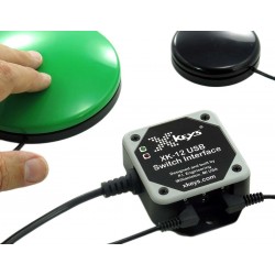 X-KEYS XK-1202-UHS12-R - Programmable USB switch box to 6/12 (dual cable) external contacts. USB HID commands