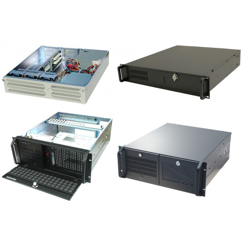 2U 19" dator chassi till passiva back plane, beige