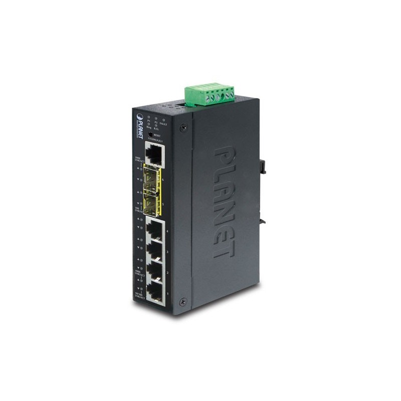 IGS-5225-4T2S, Industrial L2+ 4-Port 10/100/1000T + 2-Port 100/1000X SFP Managed Switch